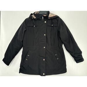 Gallery New York black detachable hoode lined jacket size M